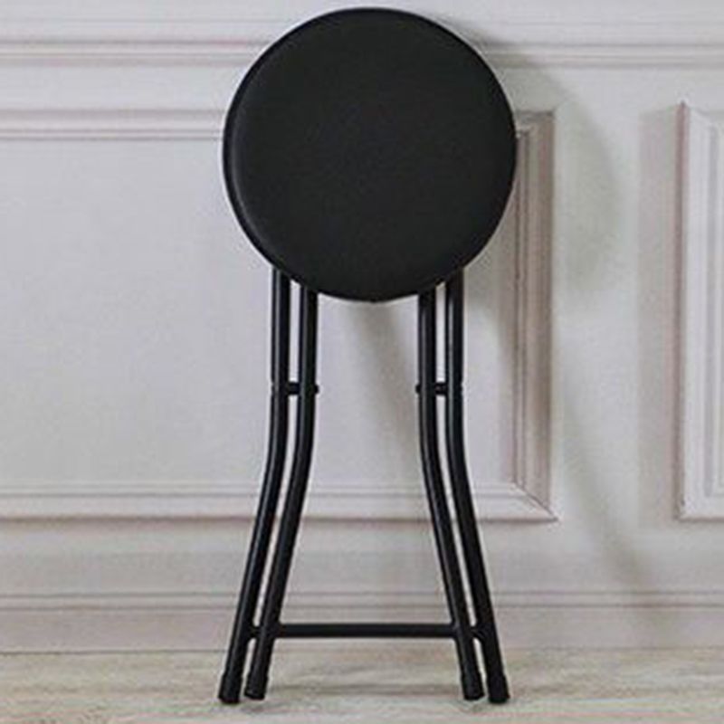 Modern Counter Chair Foldable Bistro Round Shape Cushion Chair with Metal 4 Legs Clearhalo 'Bar Furniture' 'Bar Stools' 'bar_stools' 'furn' 'furn_bar_stools' 'Furniture' 'Kitchen & Dining Furniture' 1200x1200_55b5d693-34e4-4ab7-b14e-35329f403a31