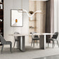 Luxury Double Pedestal Dining Table Sintered Stone Fixed Home Desk