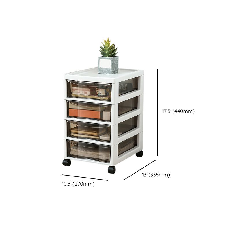 Mobile moderno per file acrilico in plastica in plastica mobile in acrilico con ruote