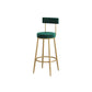 Low Back Metal Barstool Industrial Armless Bar Stool with Footrest