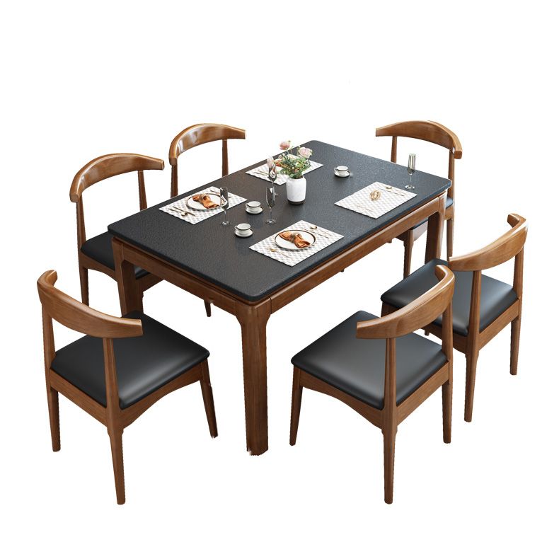 Contemporary Rectangle Dinner Table 4 Legs Kitchen Dining Table Clearhalo 'Dining Tables & Seating' 'Dining Tables' 'dining_table' 'furn' 'furn_dining_table' 'Furniture' 'Kitchen & Dining Furniture' 1200x1200_55bdc589-1f2a-4b09-98fb-7850b7dba09e