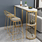 Glam Style Storage Bar Table Gold Frame 42 Inch Height Table for Restaurant Clearhalo 'Bar Furniture' 'Bar Tables' 'bar_tables' 'furn' 'furn_bar_tables' 'Furniture' 'furniture_bar_tables' 'Kitchen & Dining Furniture' 'kitchen&dining_furn' 'kitchen' 1200x1200_55bdd75e-6e92-4e4d-96ef-69cb65720e71