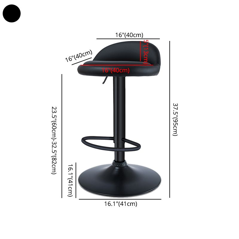 Black Modern Metal Bar Stool Adjustable Footrest Low Back Indoor Stool Clearhalo 'Bar Furniture' 'Bar Stools' 'bar_stools' 'furniture_bar_stools' 'Kitchen & Dining Furniture' 'kitchen&dining_furn' 'kitchen' 'kitchen_furn' Furniture' 1200x1200_55bfff14-4cda-44e3-9f69-5dd859b3c112