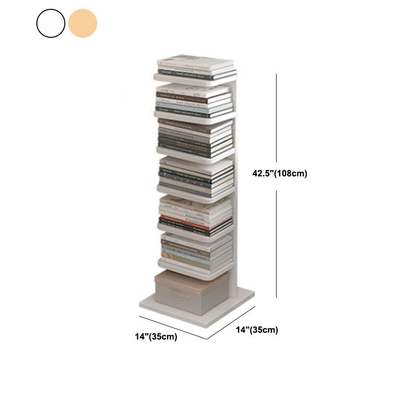 Étagère de livre géométrique contemporain avec étagères rectangulaires bibliothèque en bois