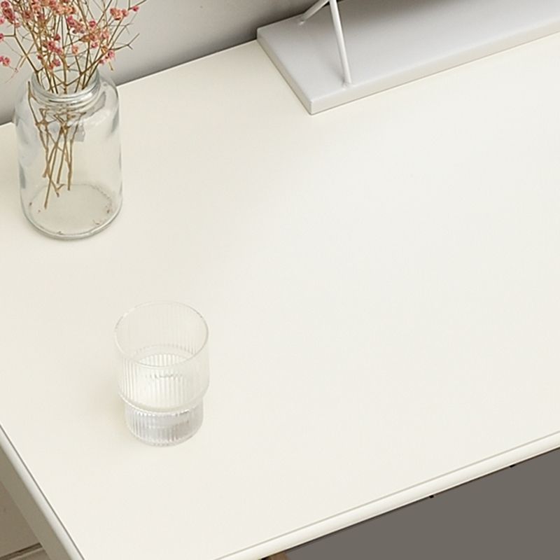 Weißer Massivholz Waschtisch Tisch Set Schlafzimmer Make -up Eitelkeitstisch - 30,7 "H