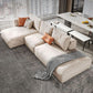 Glam Style Sectional Latex/down Upholstery Filled Faux Leather Sofa