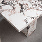 Juego de mesa de comedor moderna de piedra, juego de comedor de 1/2/4/5/7 piezas con sillas con respaldo macizo