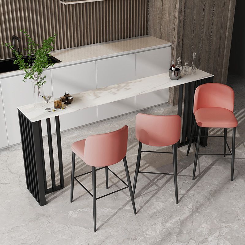Industrial Style Counter Stool Upholstered Living Room Bar Stool with Metal Legs Clearhalo 'Bar Furniture' 'Bar Stools' 'bar_stools' 'furn' 'furn_bar_stools' 'Furniture' 'Kitchen & Dining Furniture' 1200x1200_55c346c8-c207-421d-a8ba-70993252e7de