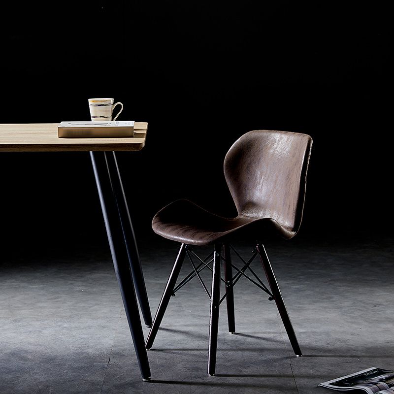 Indoor Industrial Side Chair Wingback Wood Upholstered Dining Room Chair Clearhalo ' kitchen&dining_furn' 'Dining Chairs' 'Dining Tables & Seating' 'dining_chair' 'furn' 'furn_dining_chair' 'Furniture' 'furniture_dining_chair' 'Kitchen & Dining Furniture' 'kitchen' 1200x1200_55c47f41-3374-4f57-9fa8-7e179fb48752