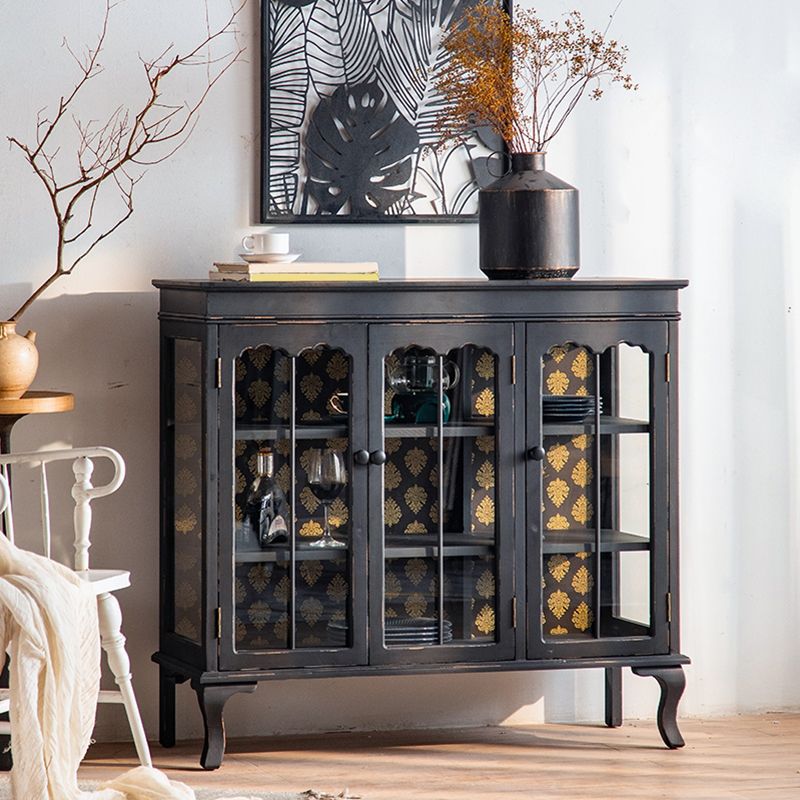 Tradizionale curiosità in legno porte di vetro a buffet per camera da letto