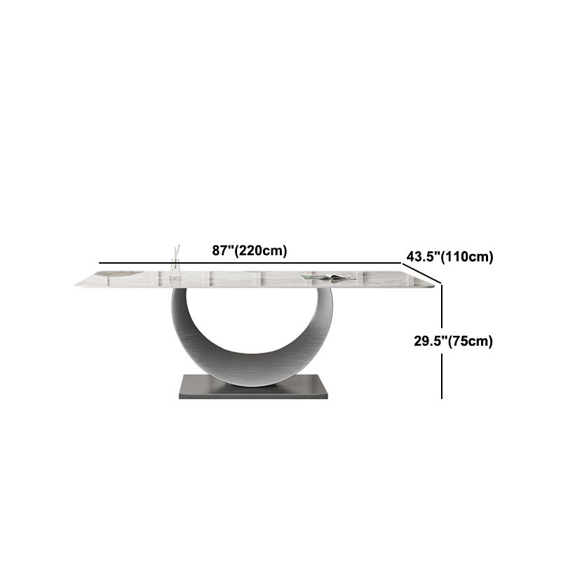 1/3/4/5/7/8 Pcs Sintered Stone Dining Table Set Pedestal Dining Table Clearhalo 'Dining Room Sets' 'Dining Tables & Seating' 'dining_room_set' 'furn' 'furn_dining_room_set' 'Furniture' 'furniture_dining_room_set' 'Kitchen & Dining Furniture' 1200x1200_55c6b169-c73c-4559-ae3d-becb8ace29ba