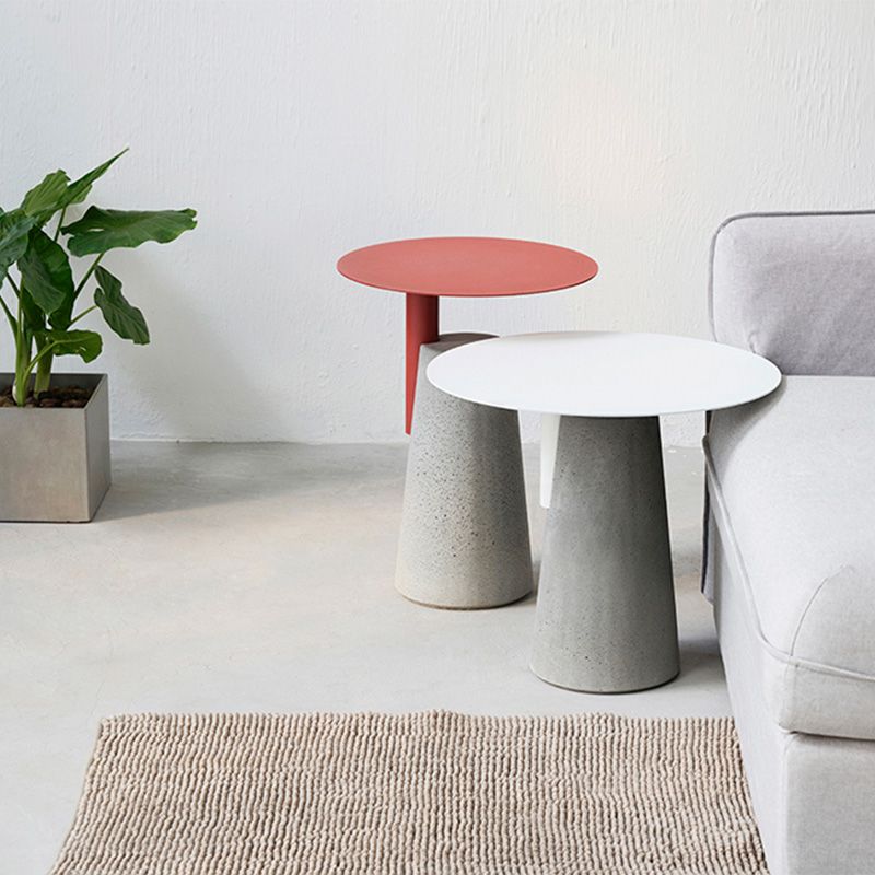 Scandinavian Living Room Metal End Table Concrete Pedestal Sofa Side Table Clearhalo 'Coffee & Accent Tables' 'End & Side Tables' 'end_side_table' 'end_side_tables' 'furn' 'furn_end_side_tables' 'Furniture' 'furniture_end_side_table' 'Living Room Furniture' 1200x1200_55c7263d-1f27-4e94-b329-3a23d1b130f0