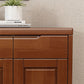 Mid-Century Modern Accent Cabinet Rubberwood 3 - Drawer With Doors Cabinet Clearhalo 'Cabinets & Chests' 'cabinets_chests' 'furn' 'furn_cabinets_chests' 'Furniture' 'Living Room Furniture' 1200x1200_55c85357-a80b-4604-9eeb-7b85251f24ed
