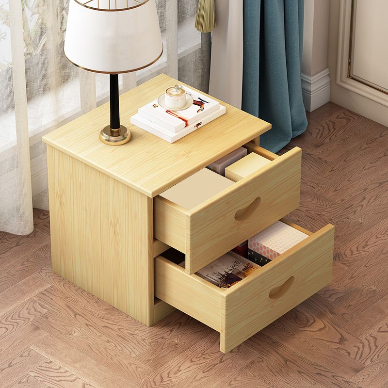 Canteros tradicionales 2 cajones mesa de acento mesita de noche de acabado antiguo de la cama nocturna