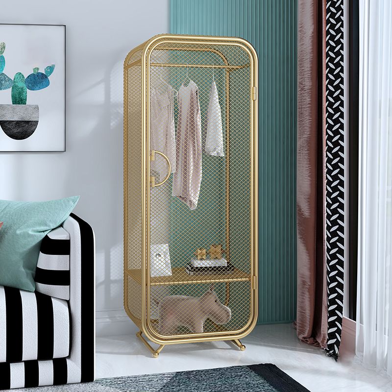 Contemporary Wardrobe Closet Metal Wardrobe Cabinet for Bedroom Clearhalo 'Armoires & Wardrobes' 'armoires_wardrobes' 'Bedroom Furniture' 'furn' 'furn_armoires_wardrobes' 'Furniture' 1200x1200_55c94816-f219-4ec9-b3be-241914abeb3d