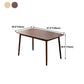 Brown Solid Wood Dining Table Modern Rectangular Furniture with 4 Legs for Office