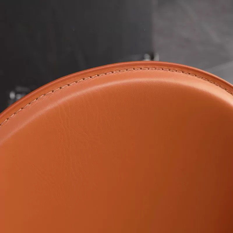 Minimalistische stijl stevige rugarmloze eetkamerstoel lederen eetkamerstoelen