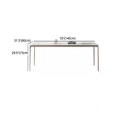 Nordic Sintered Stone Top Dining Set Rectangle 1/4/5/6 Pieces Dining Table with Chairs Clearhalo 'Dining Room Sets' 'Dining Tables & Seating' 'dining_room_set' 'furn' 'furn_dining_room_set' 'Furniture' 'furniture_dining_room_set' 'Kitchen & Dining Furniture' 1200x1200_55cd9ab2-26b9-4487-ae7a-325f765f1b5a