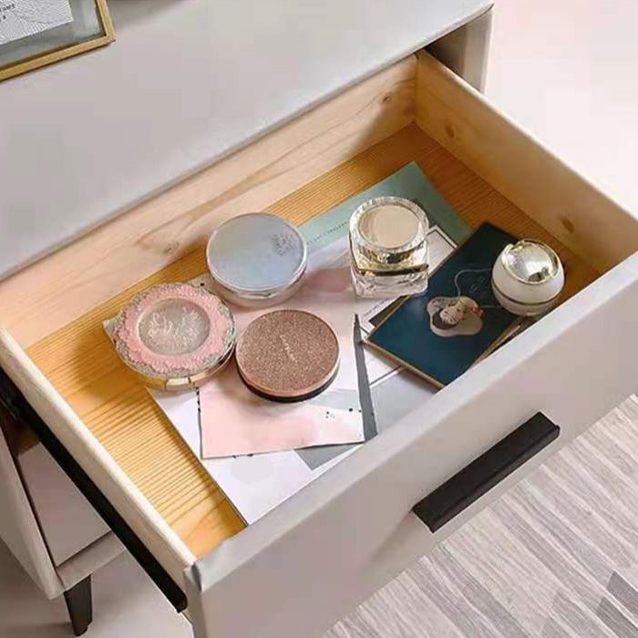 20'' Tall Glam Accent Table Nightstand 2-Drawer Plates Bed Nightstand with Legs Clearhalo 'Bedroom Furniture' 'furn' 'furn_night_stand' 'Furniture' 'night_stand' 'Nightstands' 1200x1200_55d2d94d-6285-46fa-9859-4c3237d12cc9