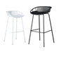 Industrial Metal Dining Stool Backless Bar Stool with Footrest