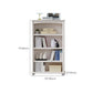 White Wooden Bookshelf Standard Shelves Included Closed Back Bookcase