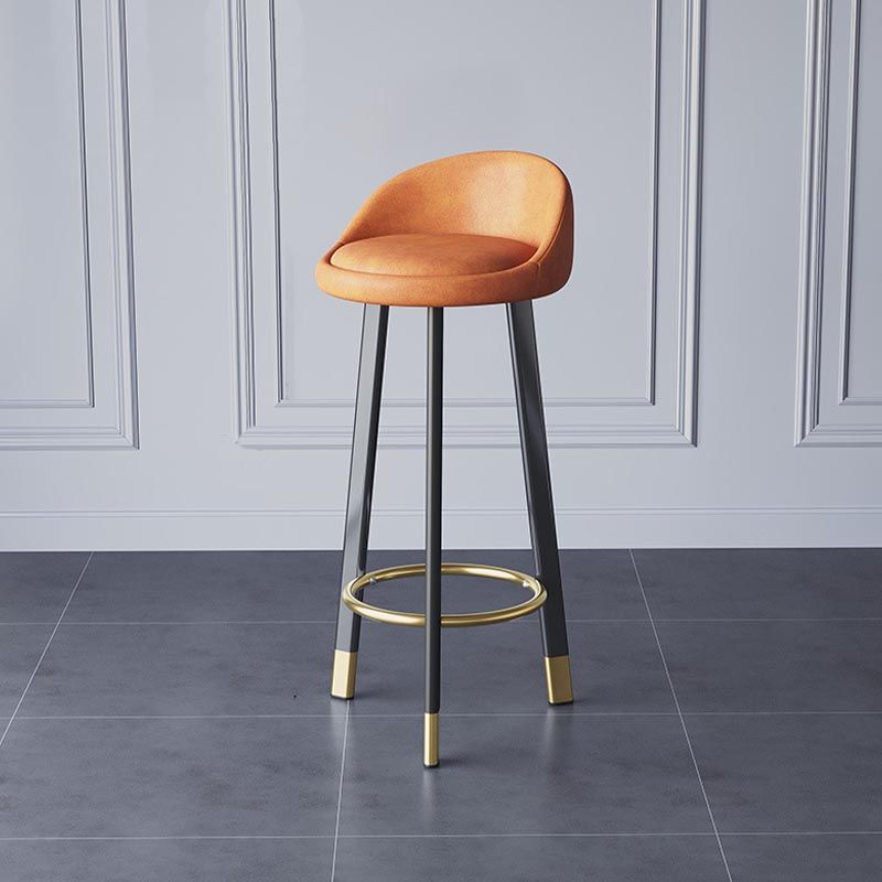 Contemporary Home Swivel Stool Matte Finish Upholstered Bar Stools