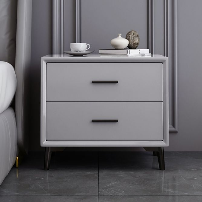 Modern Imitation Wood Nightstand 2-Drawer Storage 18 Inch H Night Table with Legs Clearhalo 'Bedroom Furniture' 'furn' 'furn_night_stand' 'Furniture' 'night_stand' 'Nightstands' 1200x1200_55d5f13d-2bd7-47a0-8414-d11d9a124b79