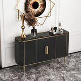 Glam Black Buffet Sideboard Funce Sideboard in marmo con porte con porte