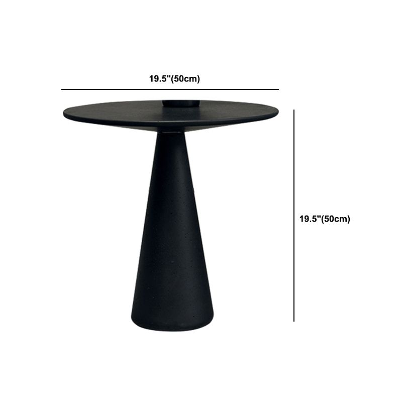 Mid-Century Metal Round Top Side Table 19.6-inch Pedestal End Table Clearhalo 'Coffee & Accent Tables' 'End & Side Tables' 'end_side_tables' 'furn' 'furn_end_side_tables' 'Furniture' 'Living Room Furniture' 1200x1200_55deef63-1a76-4d1e-b9a4-669631d8a9f2