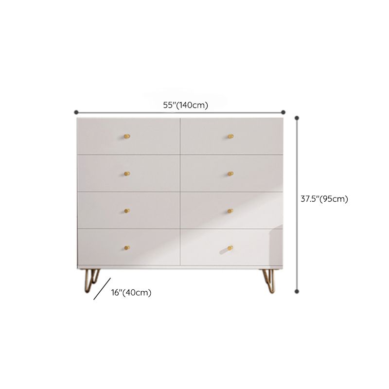 Weiße, moderne Kommode aus Holz für Schlafzimmer, 39,9 cm breit