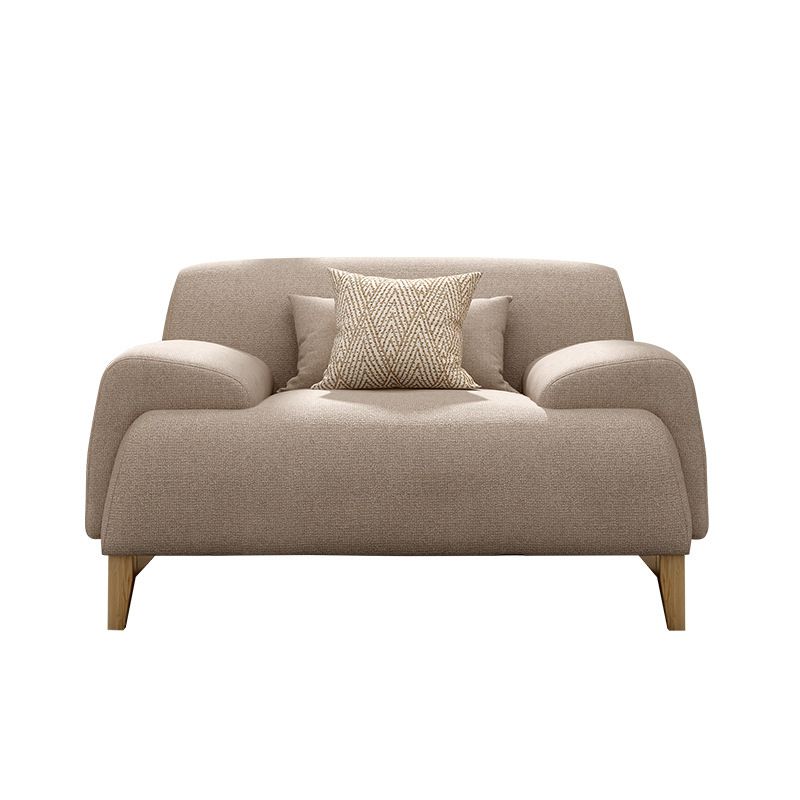 with Storage Linen Living Room Recessed Arm Beige Contemporary Settee Clearhalo 'furn' 'furn_sofas' 'Furniture' 'furniture_sofas' 'kitchen' 'kitchen_sofas' 'Living Room Furniture' 'Sofa' 'sofas' 1200x1200_55e0b22b-36be-4717-a896-08a12cd3db5d