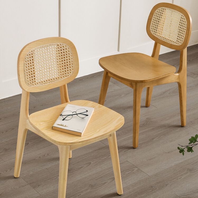 Sillas de comedor de madera sólida silla de comedor de espalda de estilo industrial
