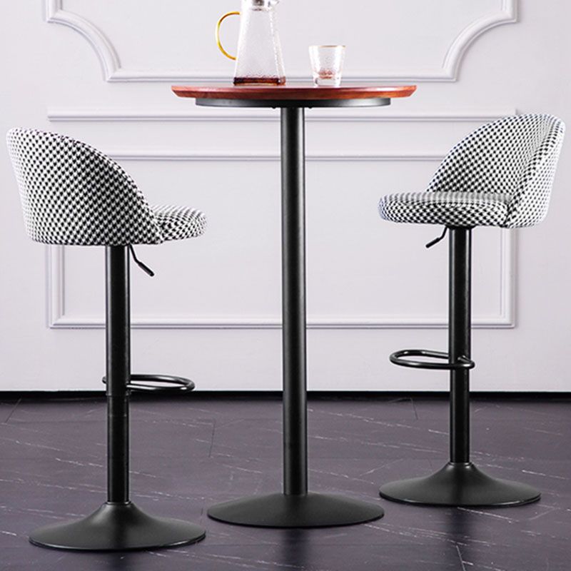 Contemporary Adjustable Height Footrest Barstool Matte Finish Upholstered Stool Clearhalo 'Bar Furniture' 'Bar Stools' 'bar_stools' 'Furniture' 'furniture_bar_stools' 'Kitchen & Dining Furniture' 1200x1200_55e268a3-a56d-482e-960d-16c9e6a89c9c
