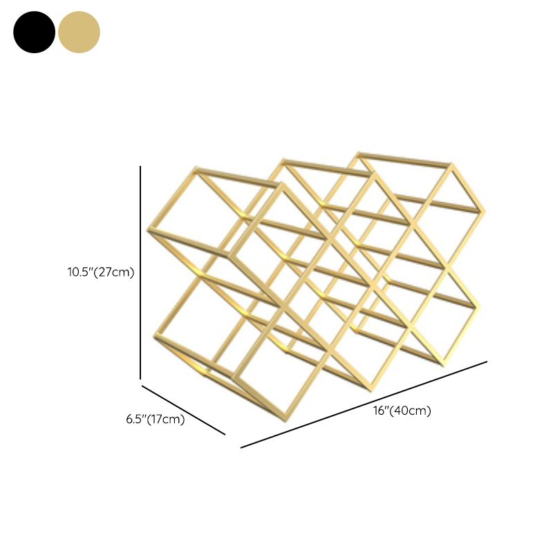 リビングルーム用のモダンな卓上ワインラックメタルワインボトルラック