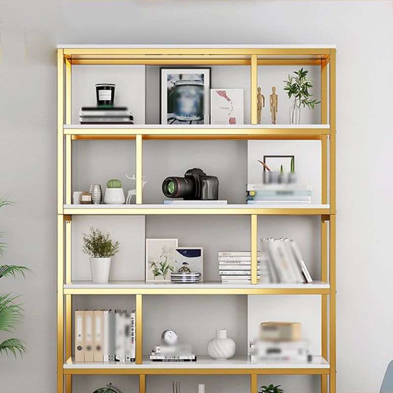 Industrial Metal Etagere Bookcase Open Back Bookshelf for Home Office Clearhalo 'Bookcases' 'Furniture' 'furniture_bookcases' 'kitchen' 'kitchen_bookcases' 'Living Room Furniture' 'Office Furniture' 1200x1200_55e4b132-b7b5-42a2-a87e-b87ab52c1d41