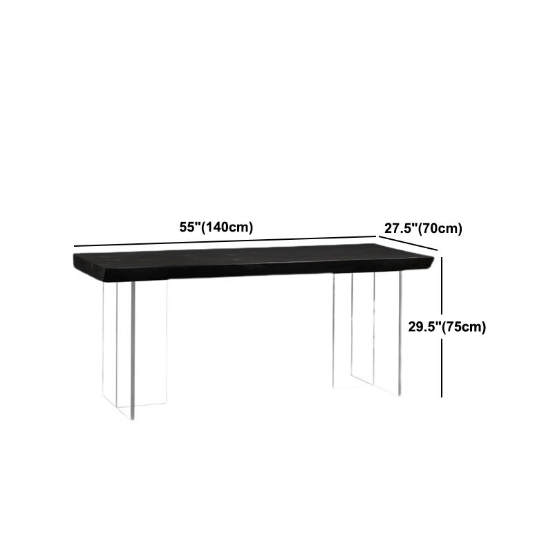 Houten bovenste eettafel traditionele luxe tafel met dubbele voetstukbasis