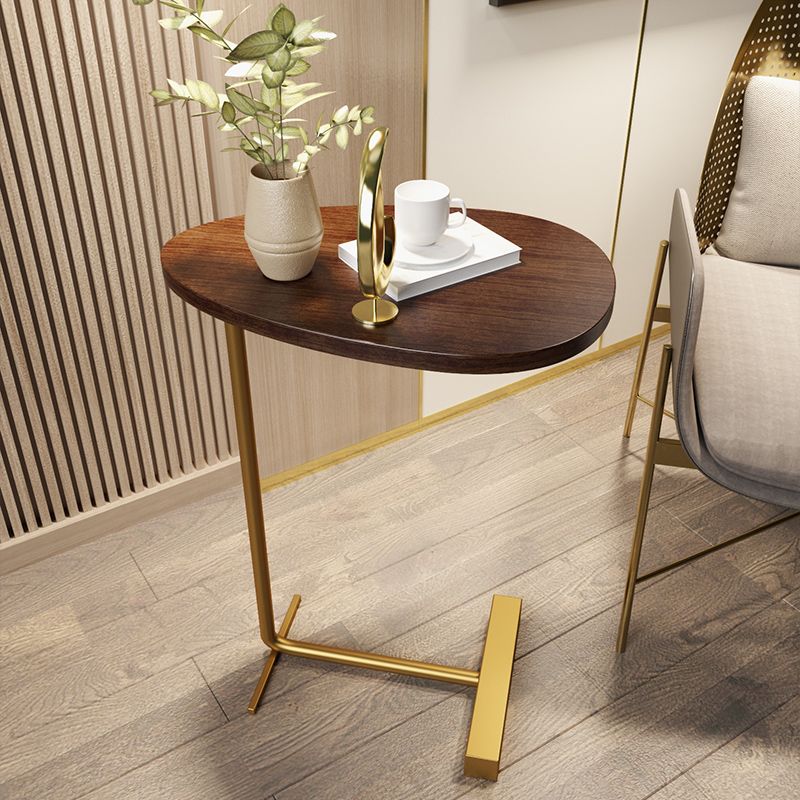 Mesa de madera de madera de 23.6 pulgadas de altura moderna de la esquina C para sala de estar