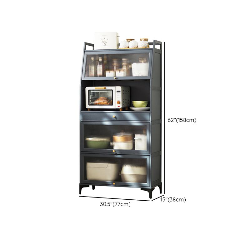 Contemporary Dining Server Grey Bamboo Buffet Server for Living Room Clearhalo 'buffet_sideboard' 'Buffets & Sideboards' 'furn' 'furn_buffet_sideboard' 'Furniture' 'Kitchen & Dining Furniture' 1200x1200_55e5b017-f9b0-4531-a758-57fc6f62448d