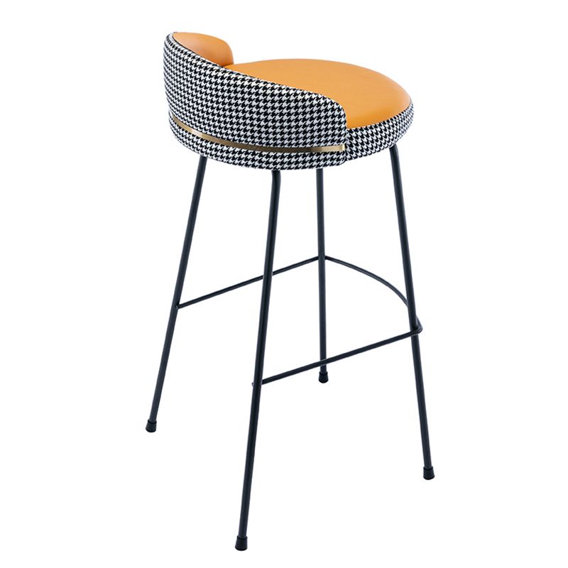 Modern Counter Bar Stool Armless Leather Bar Stool with Footrest Metal Base Clearhalo 'Bar Furniture' 'Bar Stools' 'bar_stools' 'furn' 'furn_bar_stools' 'furniture_bar_stools' 'Kitchen & Dining Furniture' 'kitchen&dining_furn' 'kitchen' 'kitchen_furn' Furniture' 1200x1200_55e64d3c-1885-4286-85b3-c3f7b4e15bb0