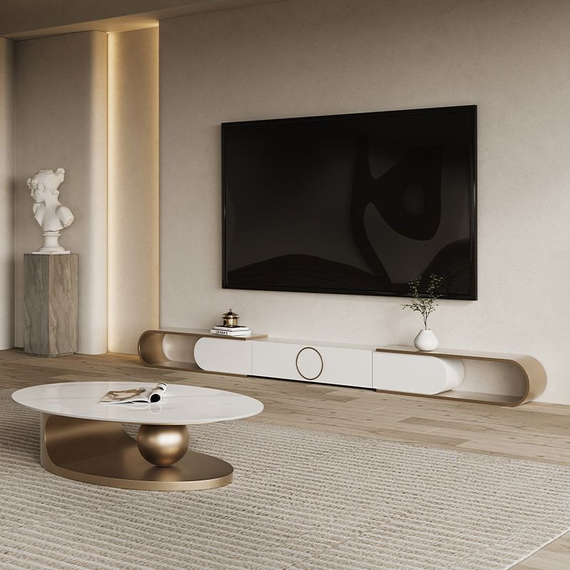 Stone Oval Contemporary Coffee Table Single Pedestal Coffee Table Clearhalo 'Coffee & Accent Tables' 'Coffee Tables' 'coffee_tables' 'furn' 'furn_coffee_tables' 'Furniture' 'Living Room Furniture' 1200x1200_55e877b4-9eed-4bb6-ba01-e120c7c3100a