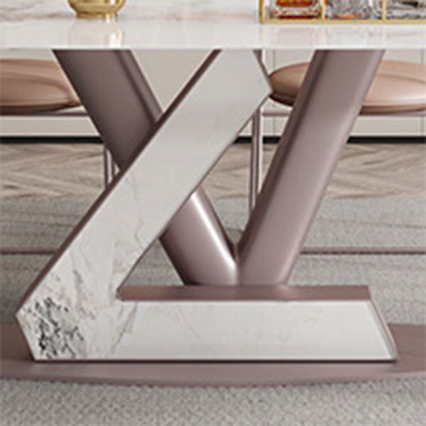 Luxury Sintered Stone Top Dining Set Rectangle 1/4/5/7 Pieces Dining Room Table Set Clearhalo 'Dining Room Sets' 'Dining Tables & Seating' 'dining_room_set' 'furn' 'furn_dining_room_set' 'Furniture' 'furniture_dining_room_set' 'Kitchen & Dining Furniture' 1200x1200_55e9683f-b71d-4de9-aa14-41bc836aa0df