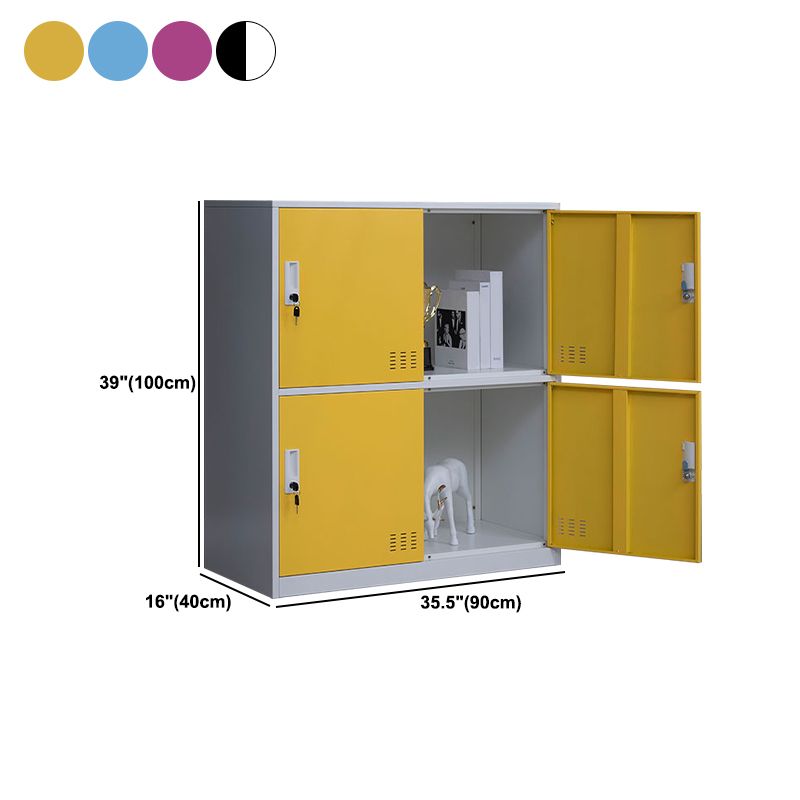Metal Non-Hanging Cabinet Modern Storage Cabinet with Hinged Doors Clearhalo 'Armoires & Wardrobes' 'armoires_wardrobes' 'Bedroom Furniture' 'furn' 'furn_armoires_wardrobes' 'Furniture' 1200x1200_55eb3248-3788-44ec-8406-6705471269e3