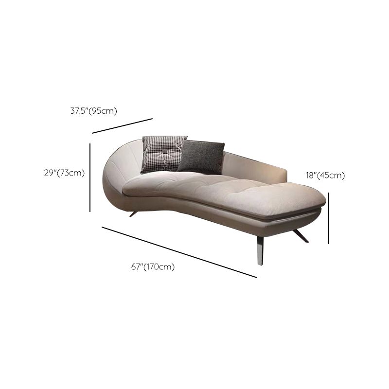 Modern Solid Color Chaise Lounge Couch Upholstered Chaise Lounge Clearhalo 'Chairs & Seating' 'Chaise Lounge' 'chaise_lounge' 'furn' 'furn_chaise_lounge' 'Furniture' 'Living Room Furniture' 1200x1200_55ec62c4-0c47-44ae-afe2-778fc872709a