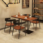 Industrial Style Solid Wood Dining Table Brown square Pedestal Table for Dinning Room Clearhalo ' dining_table' 'Dining Tables & Seating' 'Dining Tables' 'furn' 'furn_dining_table' 'Furniture' 'furniture_dining_table' 'Kitchen & Dining Furniture' 'kitchen&dining_furn' 'kitchen' 'kitchen_dining_table' 1200x1200_55ee5aad-4064-452c-b342-b4c97244783c