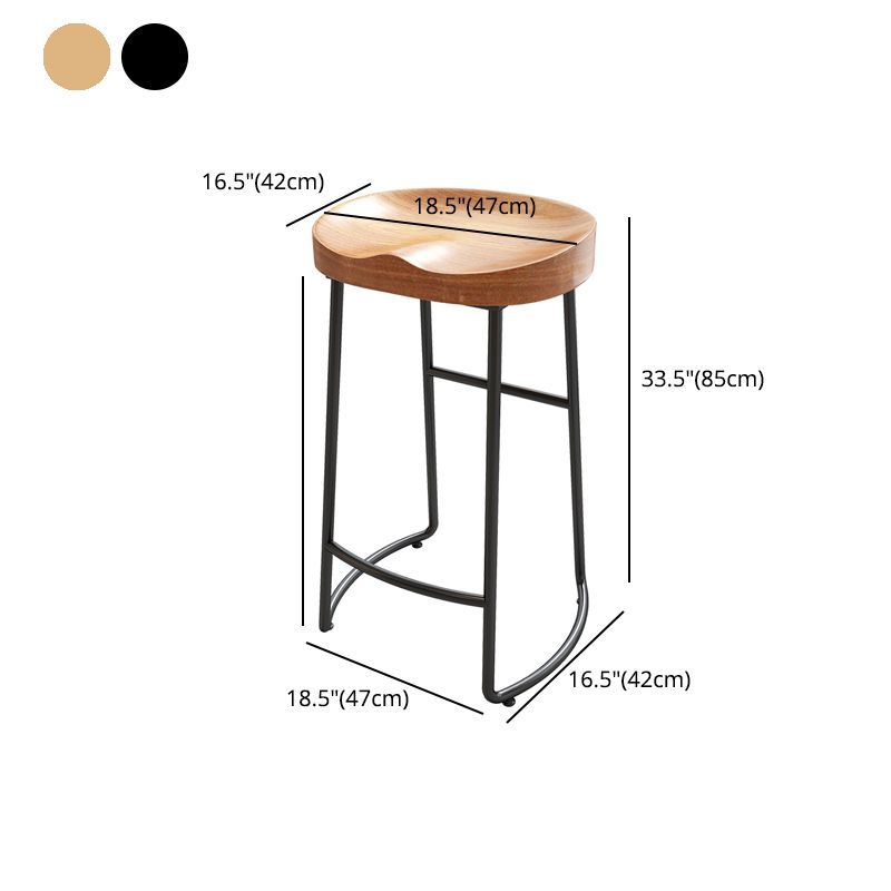 Modern Style Bar-stool Wooden Seat Sled Legs Barstools with Footrest Clearhalo 'Bar Furniture' 'Bar Stools' 'bar_stools' 'furn' 'furn_bar_stools' 'furniture_bar_stools' 'Kitchen & Dining Furniture' 'kitchen&dining_furn' 'kitchen' 'kitchen_furn' Furniture' 1200x1200_55eebcd4-88af-41d3-b01c-978344f9522d