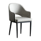 Silla de comedor de espalda abierta sillas laterales de comedor de cuero moderno