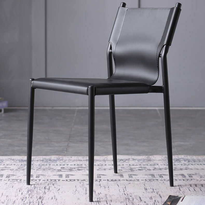 Leather Dining Side Chairs Modern Indoor-Outdoor Chair for Home Clearhalo 'Dining Chairs' 'Dining Tables & Seating' 'dining_chair' 'furn' 'furn_dining_chair' 'Furniture' 'Kitchen & Dining Furniture' 1200x1200_55ef84f4-bf2c-4342-aa5e-c7910c40ebc9