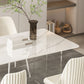 Sintered Stone Dining Table Modern White Dining Table with Acrylic Base Clearhalo 'Dining Tables & Seating' 'Dining Tables' 'dining_table' 'furn' 'furn_dining_table' 'Furniture' 'Kitchen & Dining Furniture' 1200x1200_55f016eb-d01c-46ca-b54c-af67eec7df1b