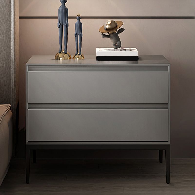 2つの引き出しアクセントテーブルナイトスタンドアンティークフィニッシュモダンベッドナイトスタンド