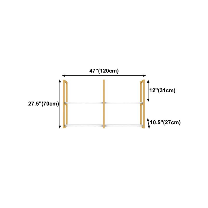 10.63"W Bookshelf Glam Style Wall Mounted Bookcase for Home Office Study Room Clearhalo 'Bookcases' 'furn' 'furn_bookcases' 'Furniture' 'furniture_bookcases' 'kitchen' 'kitchen_bookcases' 'Living Room Furniture' 'Office Furniture' 1200x1200_55f0317c-f694-48c3-9e6e-0a4500a71f83